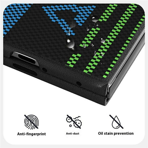 ABEEL For Oppo Find N5 5G Magnetic Case Micro-Embossing 6D Printed PC TPU Aluminum Alloy Leather Phone Cover
