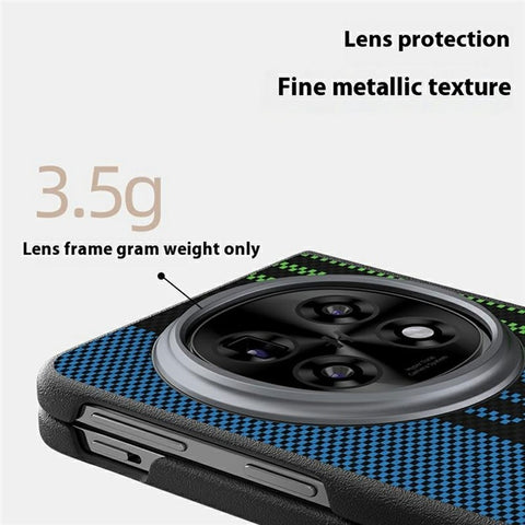 ABEEL For Oppo Find N5 5G Magnetic Case Micro-Embossing 6D Printed PC TPU Aluminum Alloy Leather Phone Cover