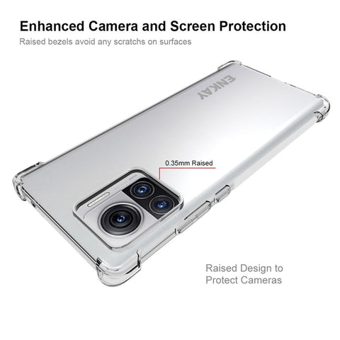 ENKAY HAT PRINCE For Motorola Moto X30 Pro 5G / Edge 30 Ultra 5G Thickened Corners Phone Case Anti-drop TPU Cover with Anti-slip Strip Edge