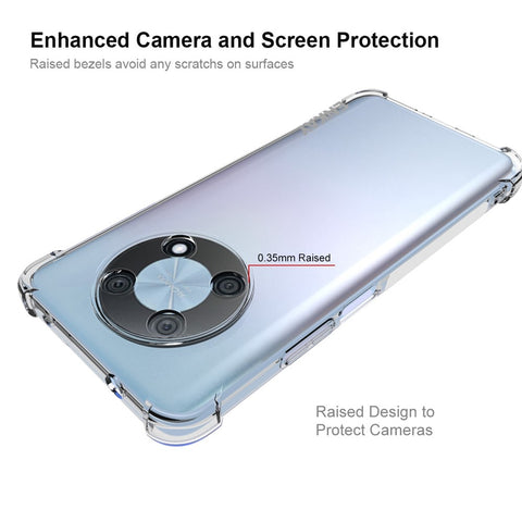 ENKAY HAT PRINCE For Huawei Enjoy 50 Pro 4G / nova Y90 4G Clear Phone Case Soft TPU Anti-slip Strip Edge Drop Protection Cover