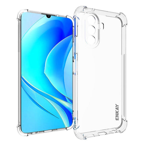 ENKAY HAT PRINCE For Huawei Enjoy 50 4G / nova Y70 Plus 4G Reinforced Corner TPU Case Anti-slip Strip Edge Drop-Proof Phone Cover