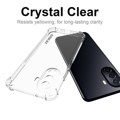 ENKAY HAT PRINCE For Huawei Enjoy 50 4G / nova Y70 Plus 4G Reinforced Corner TPU Case Anti-slip Strip Edge Drop-Proof Phone Cover