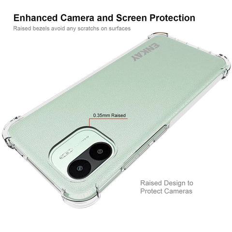 ENKAY HAT PRINCE Crystal Clear Phone Cover for Xiaomi Redmi A1 4G / A2 4G, Anti-drop TPU Phone Case with Shock Absorption Reinforced Corner