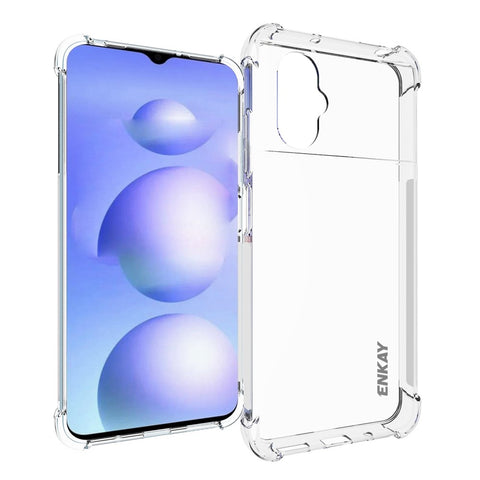 ENKAY HAT PRINCE For Xiaomi Poco M4 5G Soft TPU Crystal Transparent Phone Case Anti-slip Strip Edge Drop-resistant Protective Cover