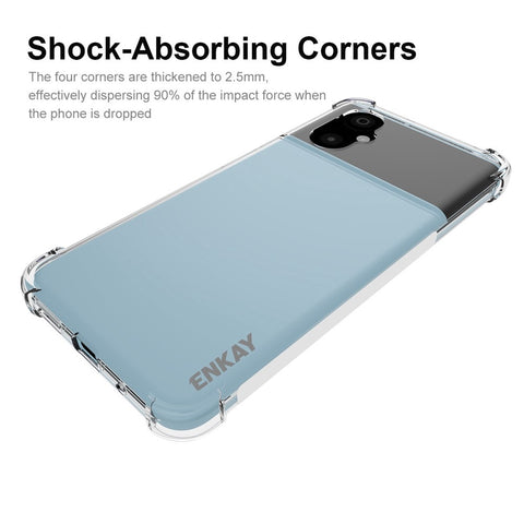 ENKAY HAT PRINCE For Xiaomi Poco M4 5G Soft TPU Crystal Transparent Phone Case Anti-slip Strip Edge Drop-resistant Protective Cover