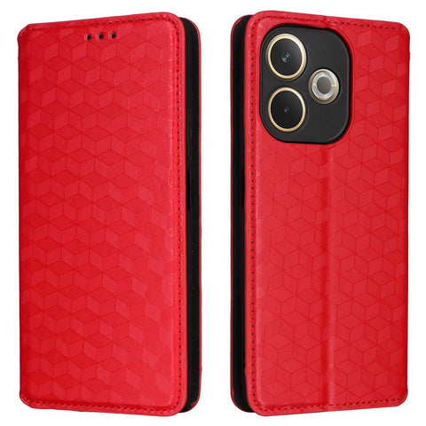 For Oppo A5 Pro 4G (Global) / 5G (Global) / A5 Energy 5G (China) Case Wallet Rhombus Imprinted Leather Phone Cover