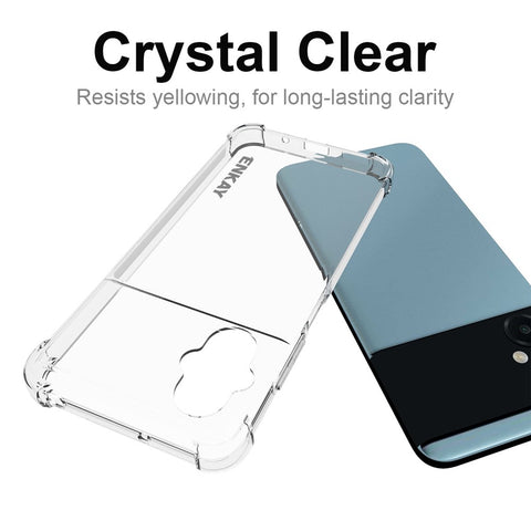 ENKAY HAT PRINCE For Xiaomi Poco M5 4G Anti-slip Strip Edge Shockproof Clear Cover Soft TPU Airbag Bumper Shock Absorption Phone Case