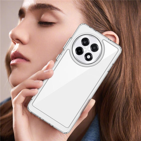 WANLONFENG MF Series for OnePlus Ace 5 Pro 5G  /  Ace 5 5G Case TPU Acrylic Clear Phone Cover with Tempered Glass Film