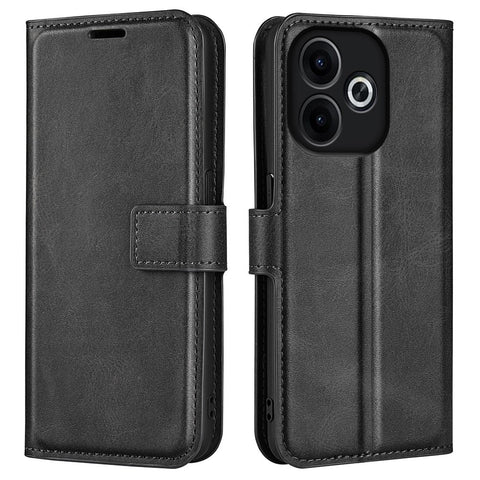 For Oppo A5 Pro 4G (Global) / 5G (Global) / A5 Energy 5G (China) Stand Case Anti-Scratch Calf Texture Leather Phone Cover