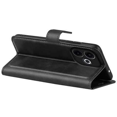 For Oppo A5 Pro 4G (Global) / 5G (Global) / A5 Energy 5G (China) Stand Case Anti-Scratch Calf Texture Leather Phone Cover