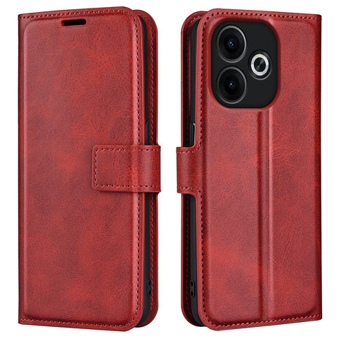 For Oppo A5 Pro 4G (Global) / 5G (Global) / A5 Energy 5G (China) Stand Case Anti-Scratch Calf Texture Leather Phone Cover
