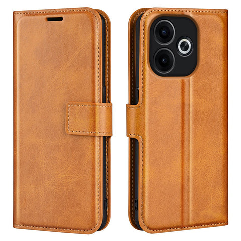 For Oppo A5 Pro 4G (Global) / 5G (Global) / A5 Energy 5G (China) Stand Case Anti-Scratch Calf Texture Leather Phone Cover