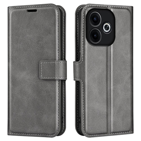 For Oppo A5 Pro 4G (Global) / 5G (Global) / A5 Energy 5G (China) Stand Case Anti-Scratch Calf Texture Leather Phone Cover
