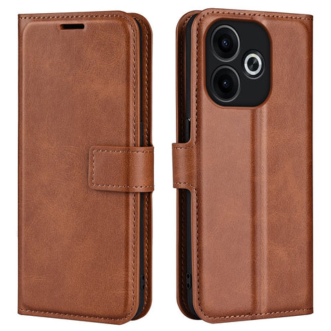 For Oppo A5 Pro 4G (Global) / 5G (Global) / A5 Energy 5G (China) Stand Case Anti-Scratch Calf Texture Leather Phone Cover