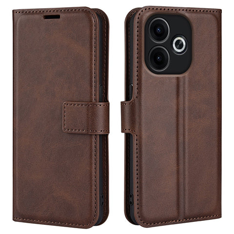 For Oppo A5 Pro 4G (Global) / 5G (Global) / A5 Energy 5G (China) Stand Case Anti-Scratch Calf Texture Leather Phone Cover