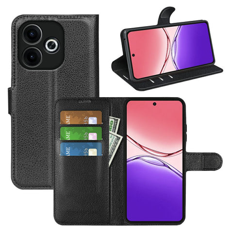 For Oppo A5 Pro 4G (Global) / 5G (Global) / A5 Energy 5G (China) Case Litchi Texture Shockproof Leather Wallet Phone Cover