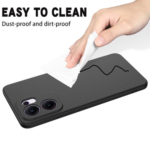 For Oppo Reno13 F 5G (Reno 13 FS 5G) / 4G Liquid Silicone Case Phone Back Cover with Hand Strap