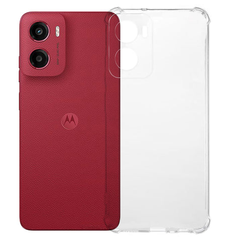 KALEBOL For Motorola Moto E15 4G Clear Phone Case  1.5mm TPU Shockproof Phone Cover