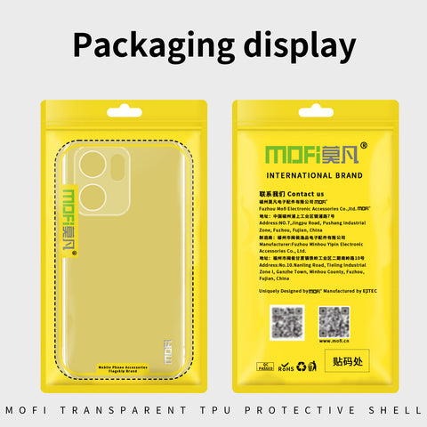 MOFI For Oppo Reno13 F 5G (Reno 13 FS 5G) / 4G Clear Phone Case  Ultra-Thin TPU Phone Back Cover