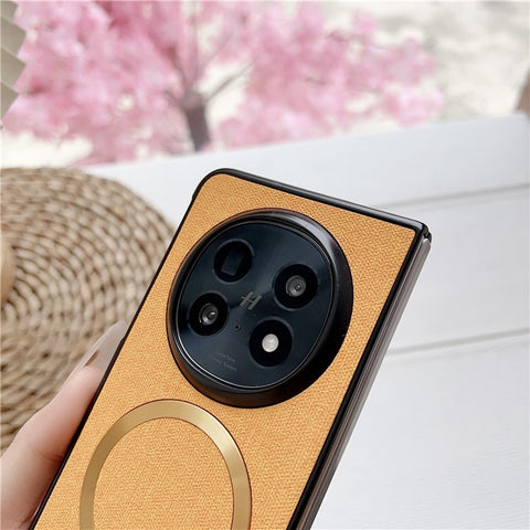 For Oppo Find N5 5G Magnetic Case Drop-Proof TPU + Cloth Back Phone Cover
