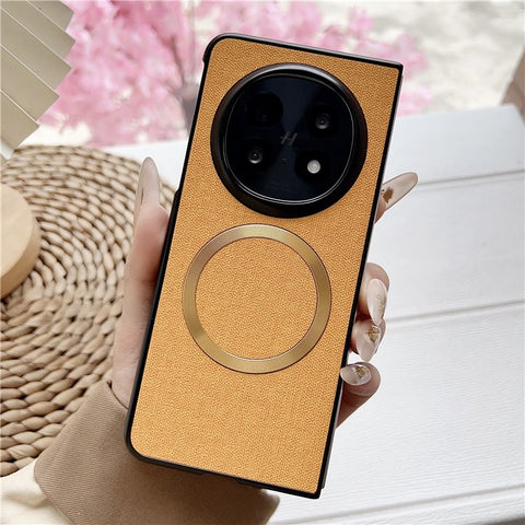 For Oppo Find N5 5G Magnetic Case Drop-Proof TPU + Cloth Back Phone Cover