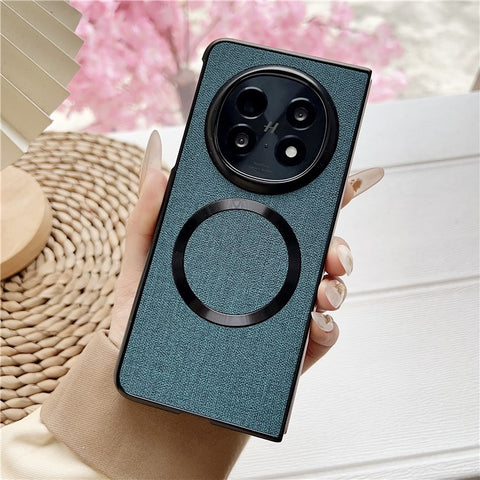 For Oppo Find N5 5G Magnetic Case Drop-Proof TPU + Cloth Back Phone Cover