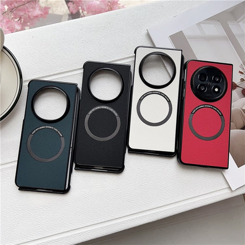 For Oppo Find N5 5G Magnetic Case Anti-Drop PU Leather + TPU Cover