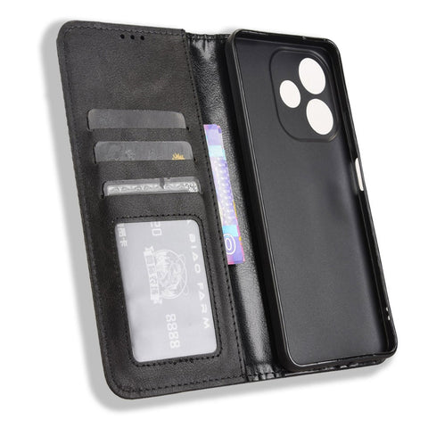 For Oppo A5 Pro 4G (Global) / 5G (Global) / A5 Energy 5G (China) Case Wallet Stand Retro Texture Leather Phone Cover