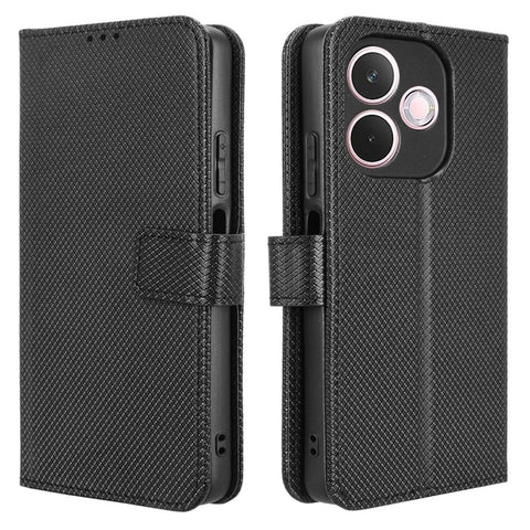For Oppo A5 Pro 4G (Global) / 5G (Global) / A5 Energy 5G (China) Case PU Leather Diamond Texture Wallet Phone Cover