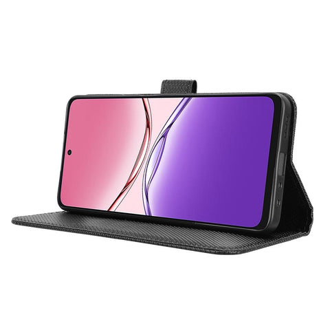 For Oppo A5 Pro 4G (Global) / 5G (Global) / A5 Energy 5G (China) Case PU Leather Diamond Texture Wallet Phone Cover