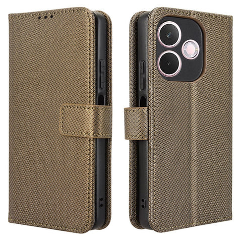 For Oppo A5 Pro 4G (Global) / 5G (Global) / A5 Energy 5G (China) Case PU Leather Diamond Texture Wallet Phone Cover