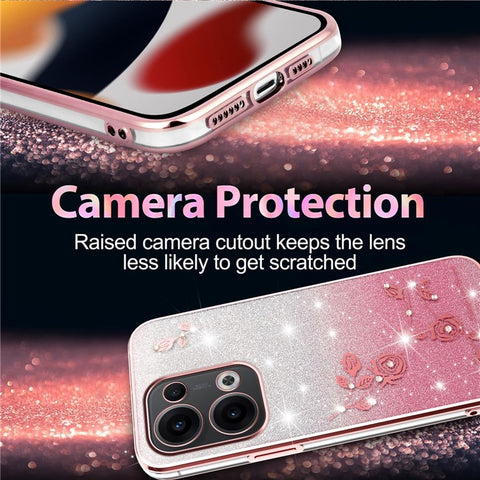 KADEM For Oppo Reno13 5G (Global) Case Flower TPU Flexible Gradient Phone Cover