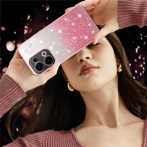 KADEM For Oppo Reno13 5G (Global) Case Flower TPU Flexible Gradient Phone Cover