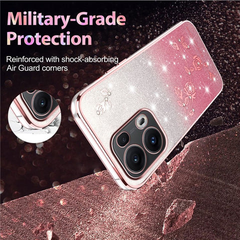 KADEM For Oppo Reno13 Pro 5G Case Flower TPU Flexible Gradient Phone Cover