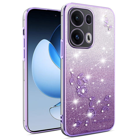 KADEM For Oppo Reno13 Pro 5G Case Flower TPU Flexible Gradient Phone Cover