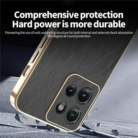 KADEM For Motorola Edge 50 5G Case Electroplating Silk Texture PU + TPU Phone Back Cover