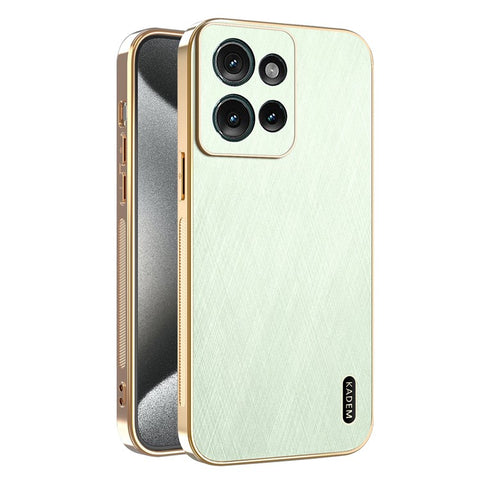 KADEM For Motorola Edge 50 5G Case Electroplating Silk Texture PU + TPU Phone Back Cover