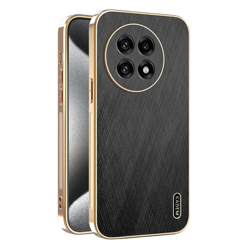KADEM Phone Case for OnePlus 13R 5G / Ace 5 5G / Ace 5 Pro 5G Electroplating Silk Texture PU + TPU Back Cover
