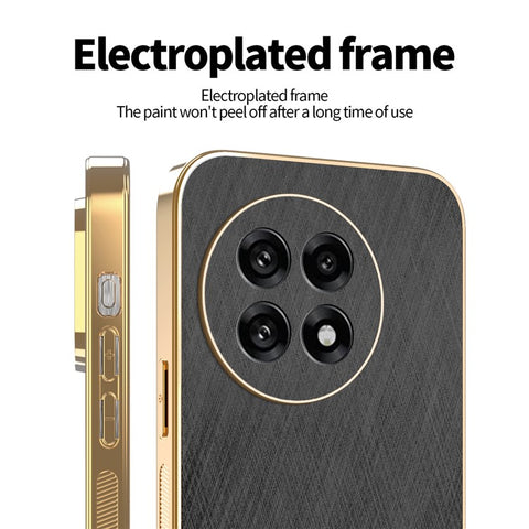 KADEM Phone Case for OnePlus 13R 5G / Ace 5 5G / Ace 5 Pro 5G Electroplating Silk Texture PU + TPU Back Cover
