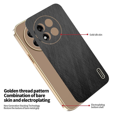 KADEM Phone Case for OnePlus 13R 5G / Ace 5 5G / Ace 5 Pro 5G Electroplating Silk Texture PU + TPU Back Cover