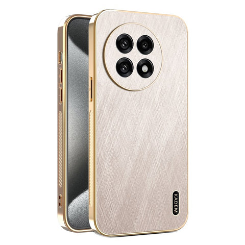 KADEM Phone Case for OnePlus 13R 5G / Ace 5 5G / Ace 5 Pro 5G Electroplating Silk Texture PU + TPU Back Cover