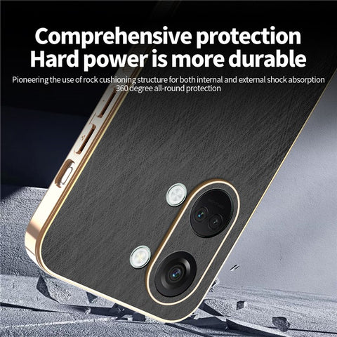 KADEM For OnePlus Ace 2V / Nord 3 5G Case Electroplating Silk Texture PU + TPU Phone Back Cover