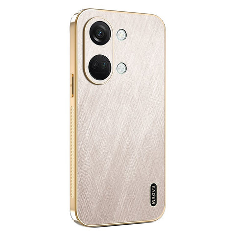 KADEM For OnePlus Ace 2V / Nord 3 5G Case Electroplating Silk Texture PU + TPU Phone Back Cover
