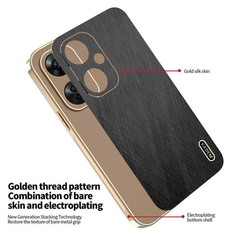 KADEM For OnePlus Nord CE 3 Lite 5G / Nord N30 5G Case Electroplating Silk Texture PU + TPU Phone Back Cover