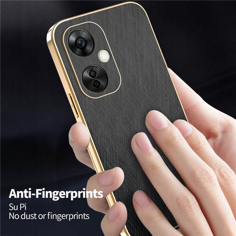 KADEM For OnePlus Nord CE 3 Lite 5G / Nord N30 5G Case Electroplating Silk Texture PU + TPU Phone Back Cover