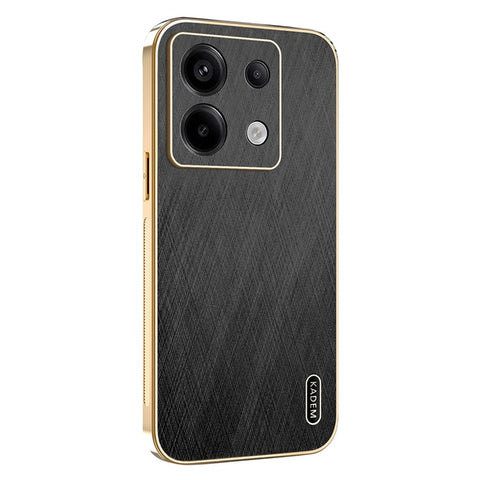 KADEM Phone Case For Xiaomi Redmi Note 13 Pro 5G / Poco X6 5G / X6 Neo 5G Electroplating Silk Texture PU + TPU Back Cover