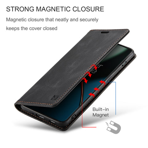 AUTSPACE For Oppo Reno8 T 5G Wallet Case  A01 Leather Stand Cover with RFID Blocking Card Holder