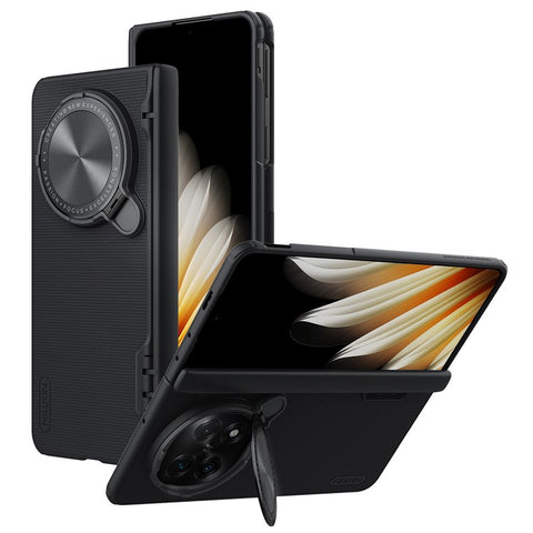 NILLKIN Super Frosted Shield Prop For Oppo Find N5 5G Magnetic Case Camera Lens Lid Kickstand Phone Cover