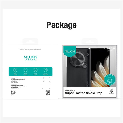 NILLKIN Super Frosted Shield Prop For Oppo Find N5 5G Magnetic Case Camera Lens Lid Kickstand Phone Cover