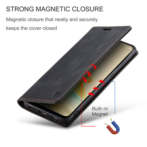 AUTSPACE For Oppo Reno8 T 4G Wallet Case  A01 Leather Stand Cover with RFID Blocking Card Holder